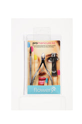 Frontage of China Glaze - Flowery pro manicure kit wall-hook ready packaging in white color background